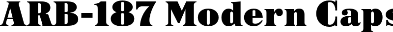 ARB-187 Modern Caps.otf