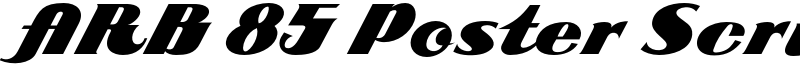 ARB 85 Poster Script JAN-39 FRE.otf