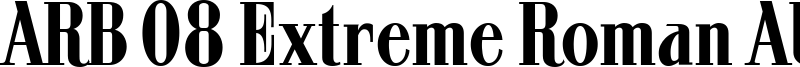 ARB 08 Extreme Roman AUG-32 CAS Font