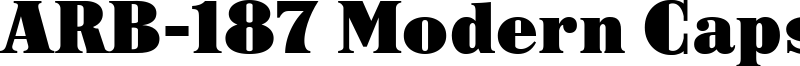 ARB-187 Modern Caps Font