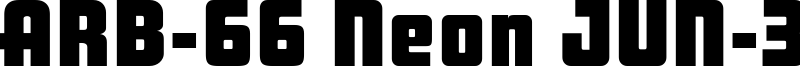 ARB-66 Neon JUN-37 Font