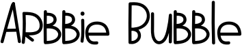 Arbbie Bubble Font