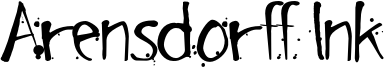 Arensdorff Ink Font