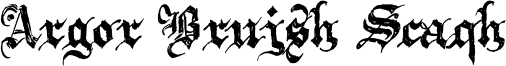 Argor Brujsh Scaqh Font