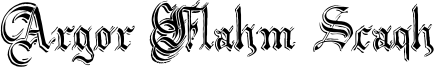 Argor Flahm Scaqh Font