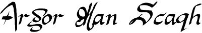 Argor Man Scaqh Font