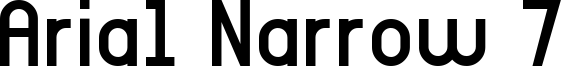 Arial Narrow 7 Font