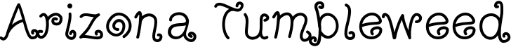 Arizona Tumbleweed Font