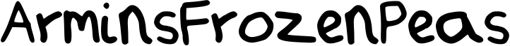 ArminsFrozenPeas Font