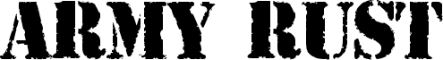 Army Rust Font