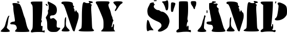 Army Stamp Font