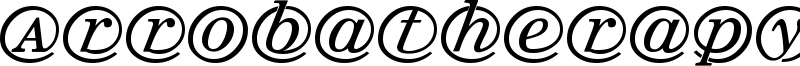 Arrobatherapy Font