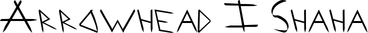 Arrowhead I Shaha Font
