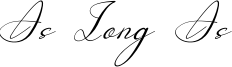 As Long As Font