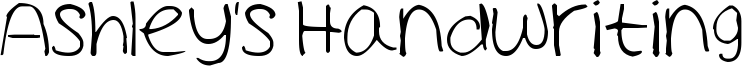 Ashley's Handwriting Font