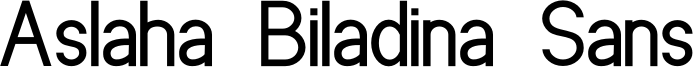 Aslaha Biladina Sans Font