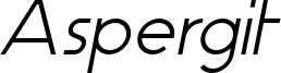 Aspergit Bold Italic.otf