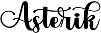 Asterik Font