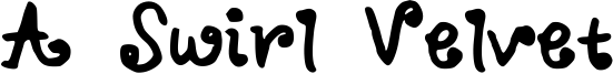 A Swirl Velvet Font
