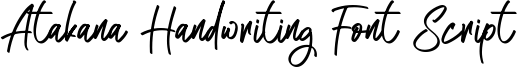 Atakana Handwriting Font Script Font
