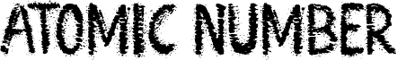 Atomic Number  Font