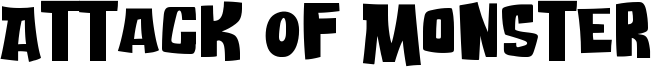 Attack Of Monster Font