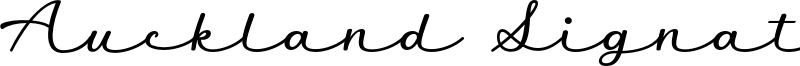 Auckland Signature Font