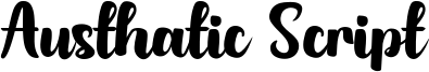 Austhatic Script Font