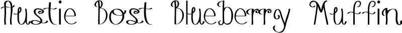 Austie Bost Blueberry Muffins Font
