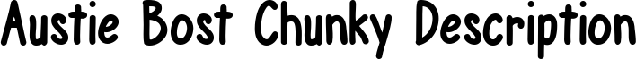 Austie Bost Chunky Description Font