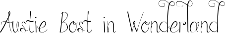 Austie Bost in Wonderland Font