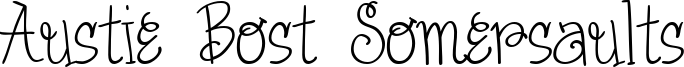 Austie Bost Somersaults Font