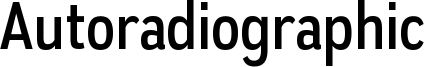 Autoradiographic Font