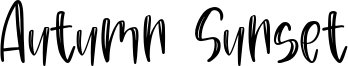 Autumn Sunset Font