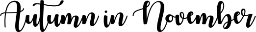 Autumn in November Font