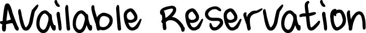 Available Reservation Font