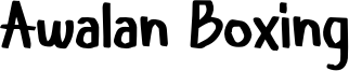 Awalan Boxing Font
