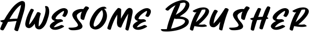 Awesome Brusher Font
