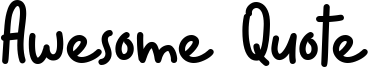 Awesome Quote Font