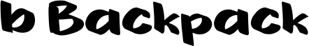 b Backpack Font