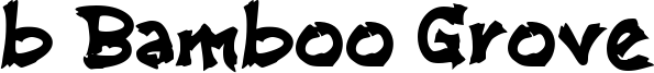 b Bamboo Grove Font