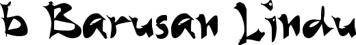 b Barusan Lindu Font