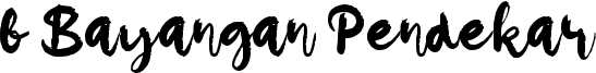 b Bayangan Pendekar Font