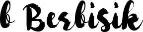b Berbisik Font