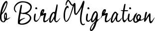b Bird Migration Font