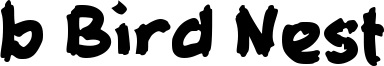 b Bird Nest Font