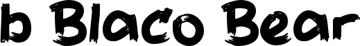b Blaco Bear Font