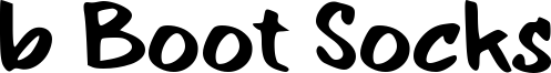 b Boot Socks Font