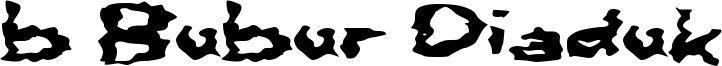 b Bubur Diaduk Font
