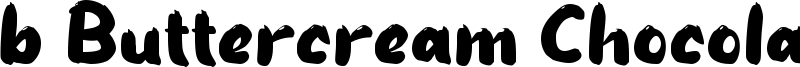 b Buttercream Chocolate Font